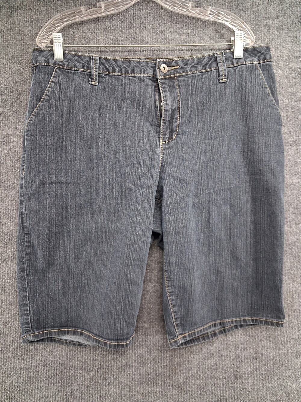 Cato Denim Shorts Womens 18 Dark Wash Jean Bermuda